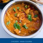 Pinterest image for making chicken curry in 20 mins.