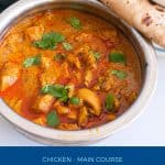 Pinterest image for easy chicken curry.