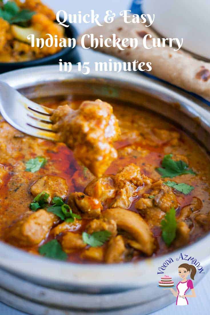 Quick And Easy Indian Chicken Curry In 15 Minutes Veena Azmanov