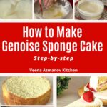 Pinterest image for Genoise Light Sponge Cake.