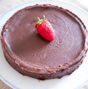Gluten-free cake on a plate.