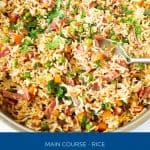 Pinterest image for Fried Asian Rice.