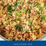 Pinterest image for Asian Rice Fried.