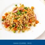 Pinterest image for fried rice.