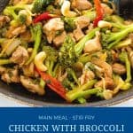 Pinterest image for broccoli and chicken stir fry.