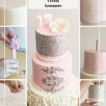 Pinterest image for how to dowel and stack a cake.