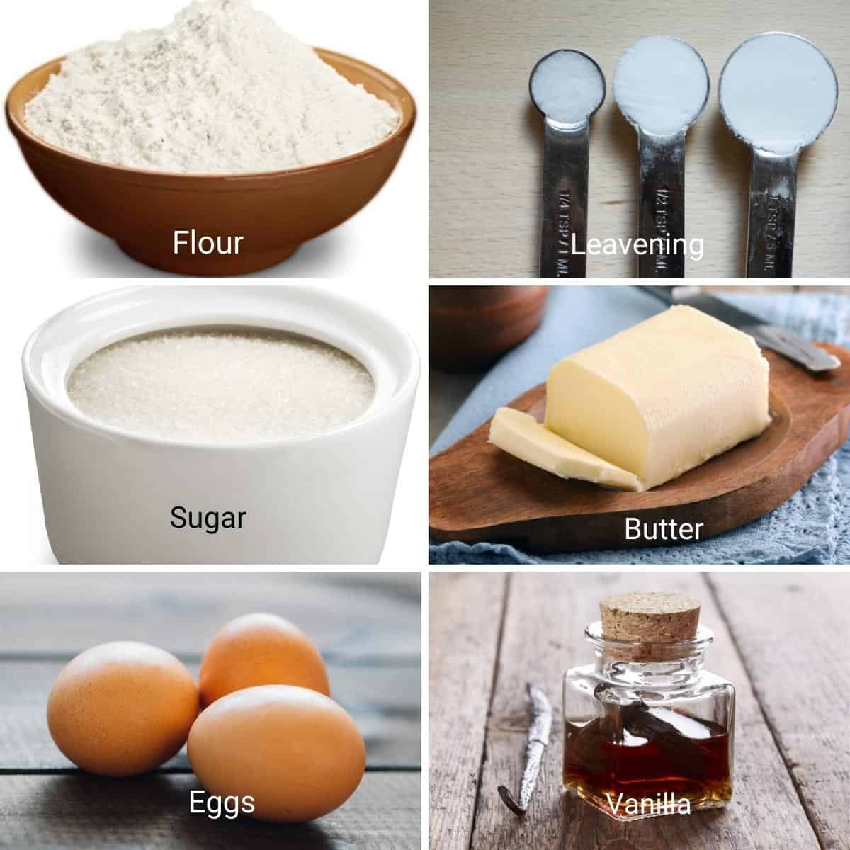 Ingredients for making purim cookies.