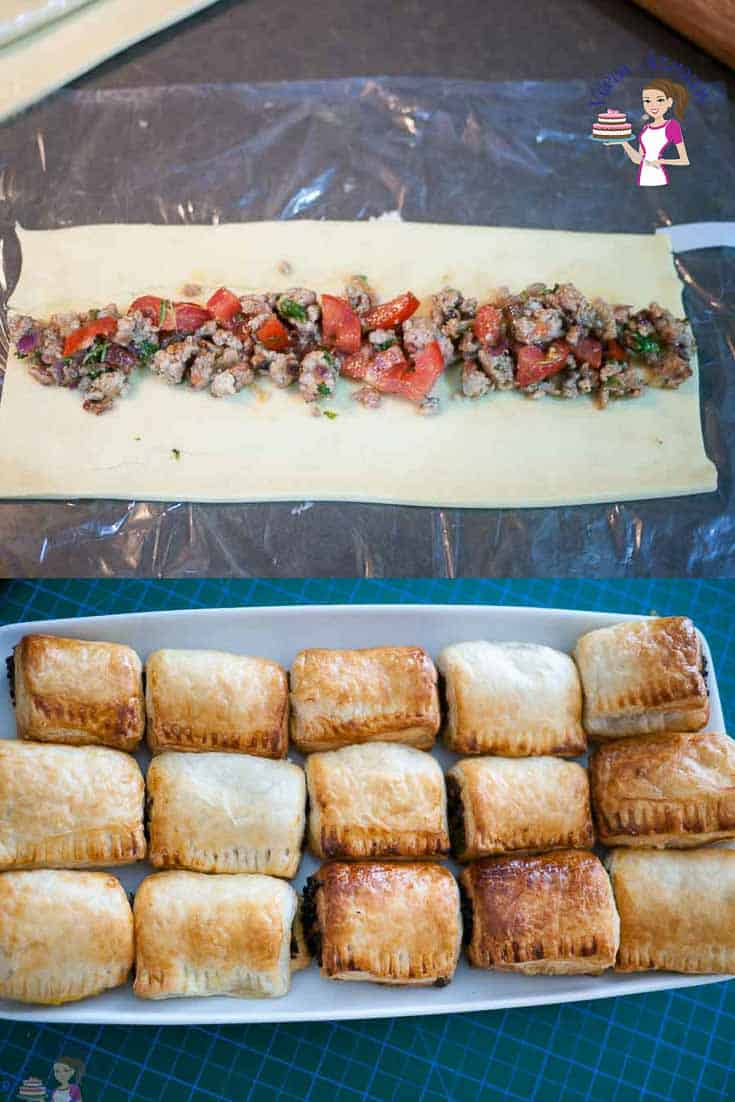 These meat stuffed puff pastry bites are an absolute treat with delicious meat stuffed on the inside and buttery crisp golden puff pastry on the out. This simple, easy and effortless recipe will have you making these impressive appetizers for entertaining. These make perfect make ahead party treats and are best freezer snack to have on hand.