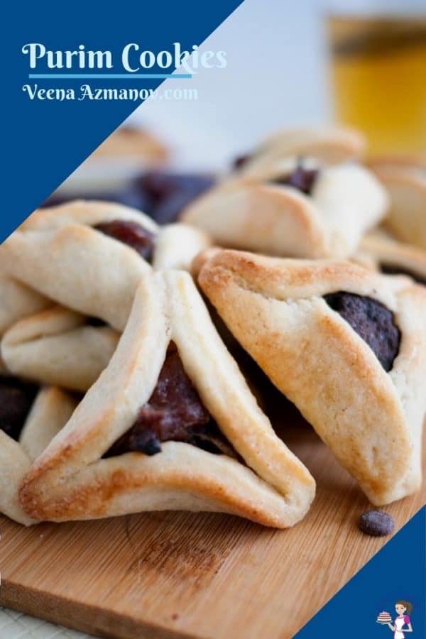 Pinterest image for purim cookies