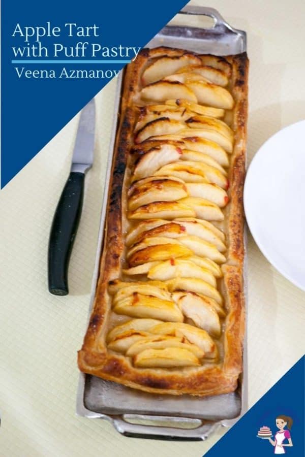 Apple tart made with Puff Pastry