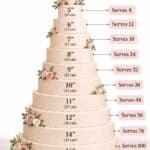 Cake Serving chart for Round Cakes.