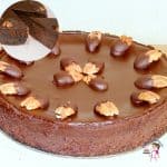A chocolate pecan cake.