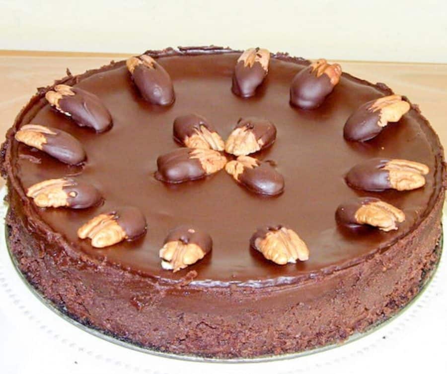 A flourless chocolate cake.