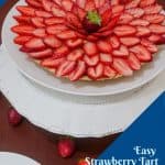 A Pinterest image for strawberry tart