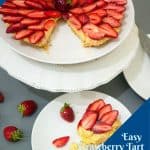 A strawberry tart image for Pinterest