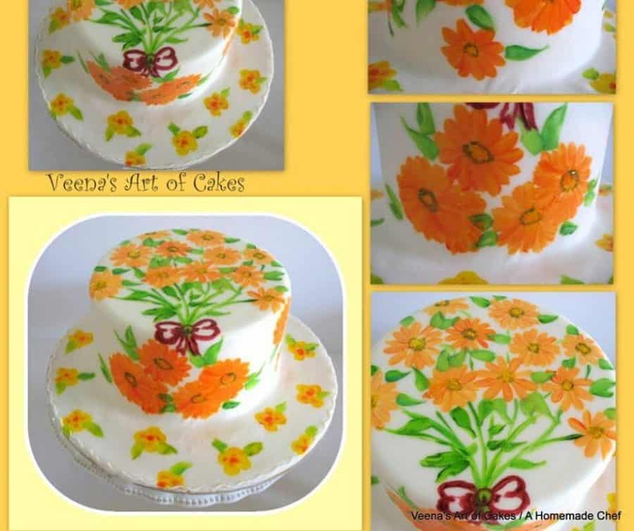 A hand painted cake.