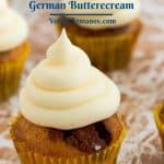 Pinterest image for Pastry Cream Frosting.