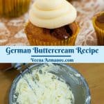 Pinterest image for German Custard Based Buttercream.