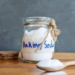 A jar with baking soda.