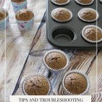 Pinterest image Tips for Troubleshooting for cupcakes.