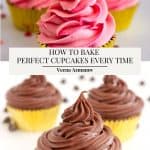Pinterest image Tips for Troubleshooting for cupcakes.