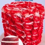 Pinterest image for red velvet cake with IMBC.
