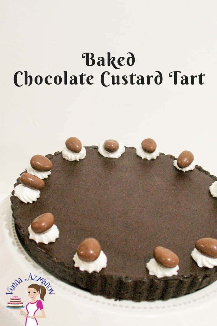 Chocolate custard tart.