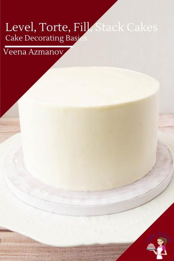 A frosted cake with sharp edges.
