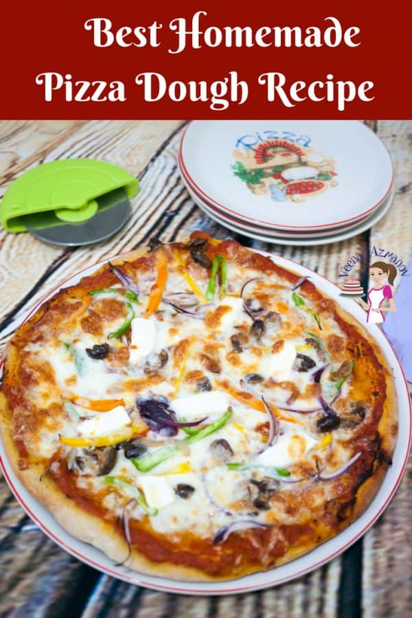 An image optimized for social sharing for this homemade pizza recipe with step by step tutorial and progress pictures so you can make the best homemade pizza every single time.