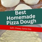 Pinterest image for Pizza dough to use on the same day.