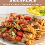 Chicken kebabs Pinterest image.