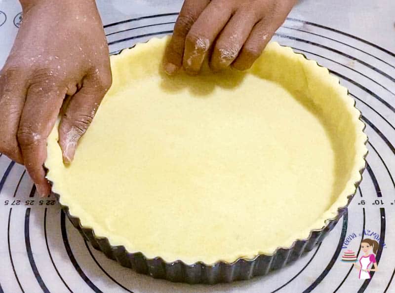 baking a pie crust.