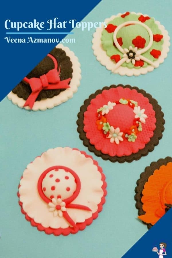 Hat cupcake toppers pinterest image