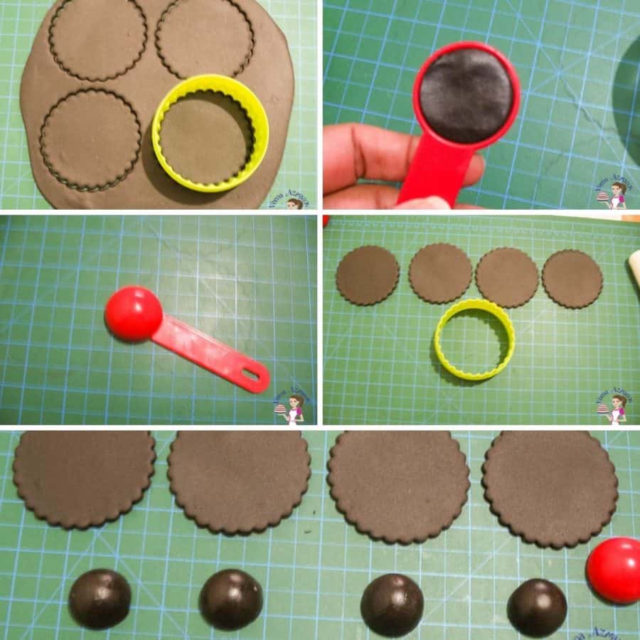 A collage tutorial for black cupcake toppers