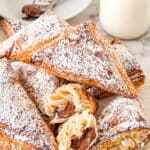 Pinterest image for Nutella Puff Pastries - Just 2 ingredients.