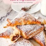 Pinterest image for Nutella Puff Pastries - Just 2 ingredients.