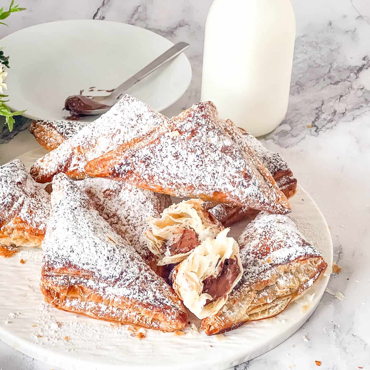 Puff Pastry stuffed with Nutella and baked.