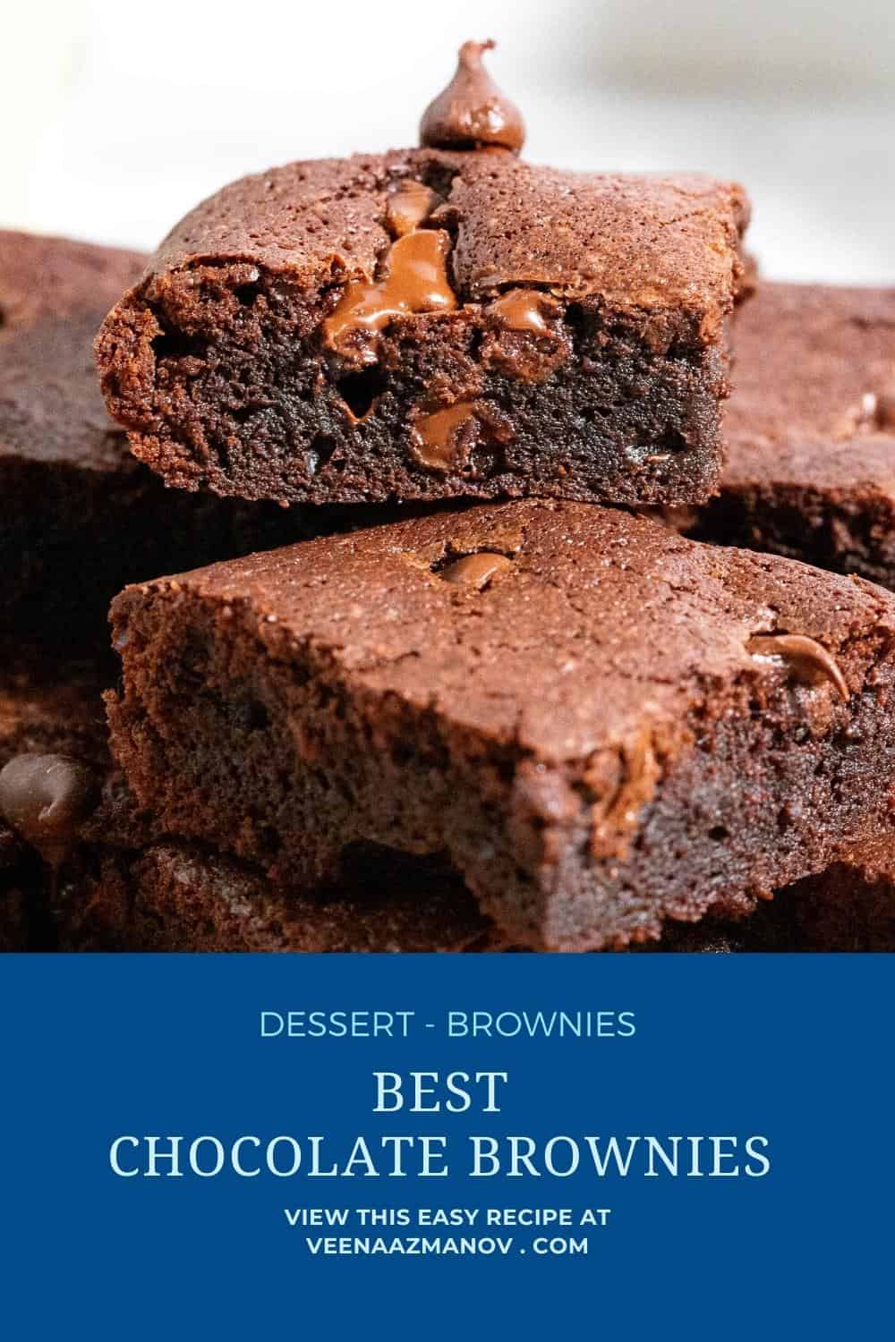 Pinterest image for making brownies.