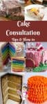 A collage of decorated cakes.