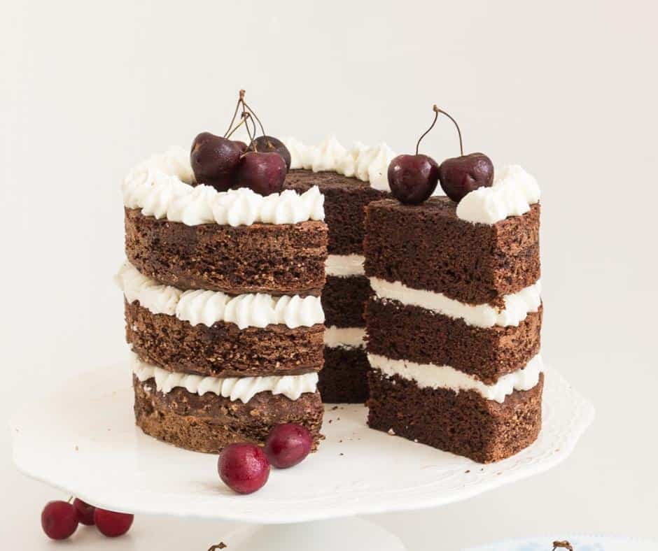 A chocolate layer cake.