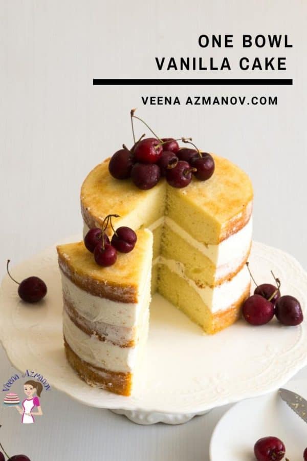 A vanilla layer cake.