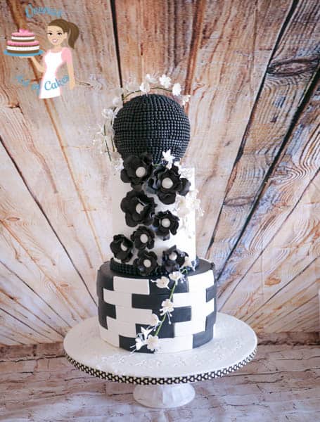 Black and White Wedding cake