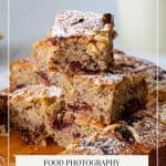 Pinterest image for food and cake Photography.