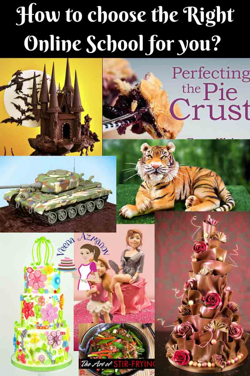A collage of novelty cakes.