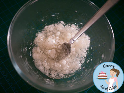 Making edible sugar lace.