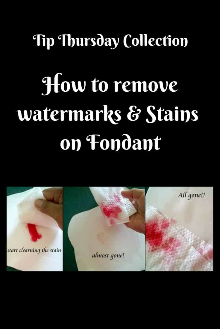 How to remove stains from fondant.