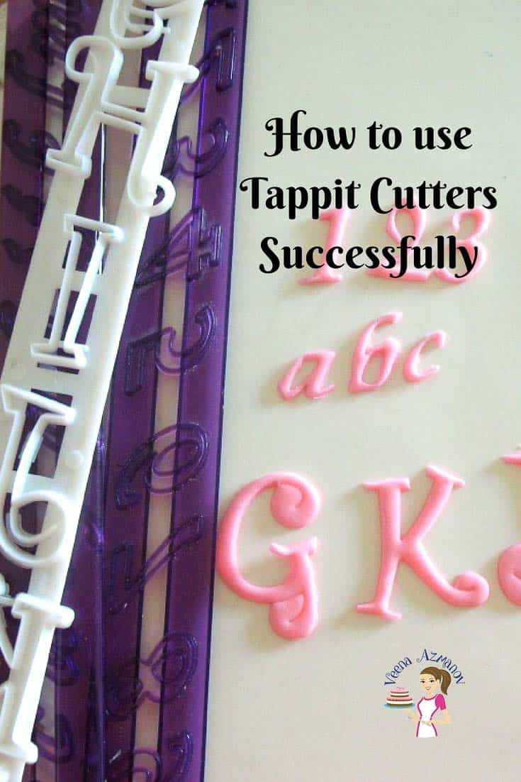 Tappit cutters for letters and numbers.
