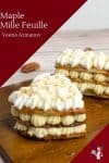 Homemade French Pastry with puff pastry and pastry cream Mille feuille napoleon