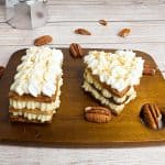 Puff Pastry mille feuille on the table.