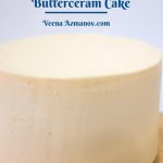 Pinterest image for sharp edges on buttercream cakes.